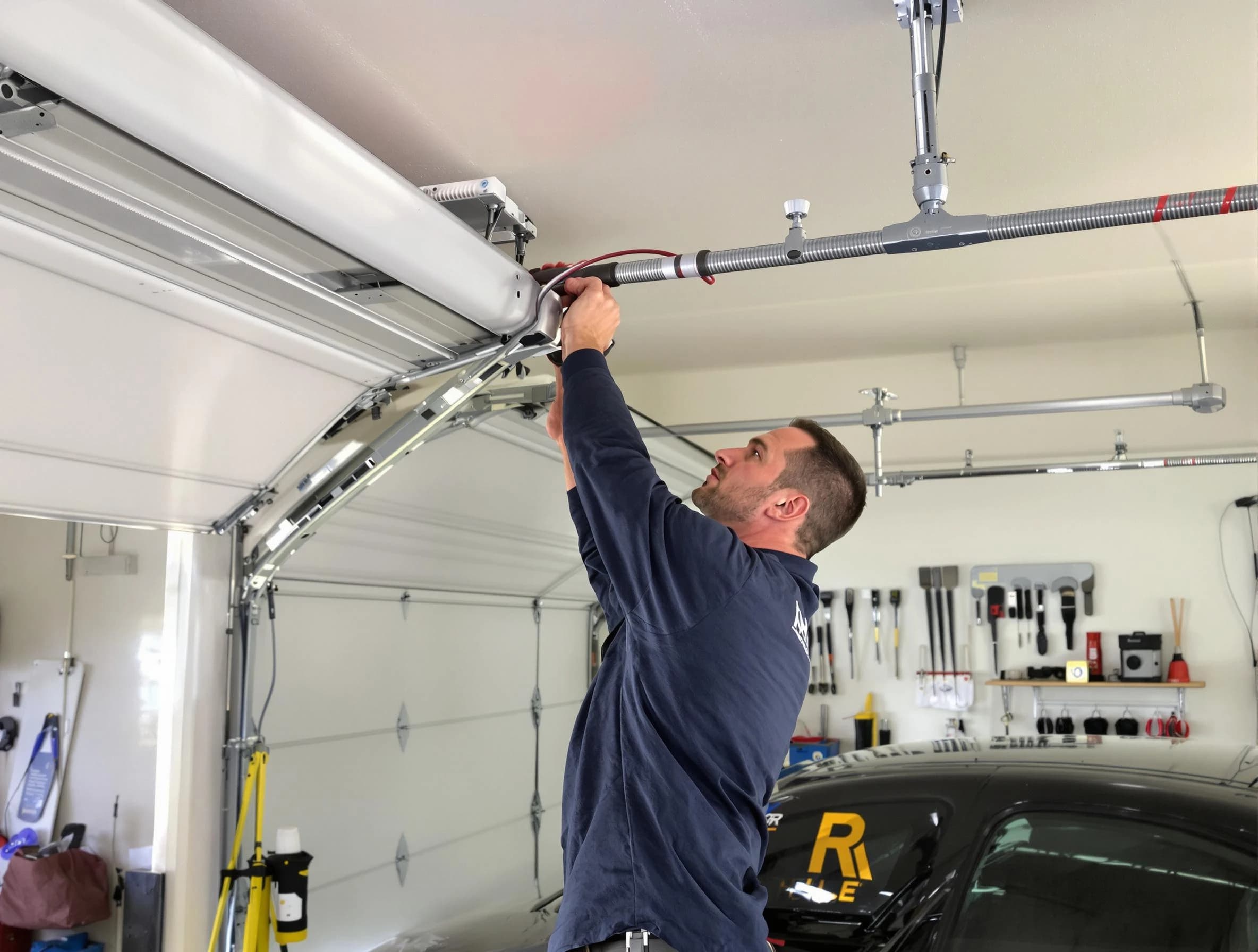 Greenwood Village Garage Door Repair technician performing garage door cable repair in Greenwood Village