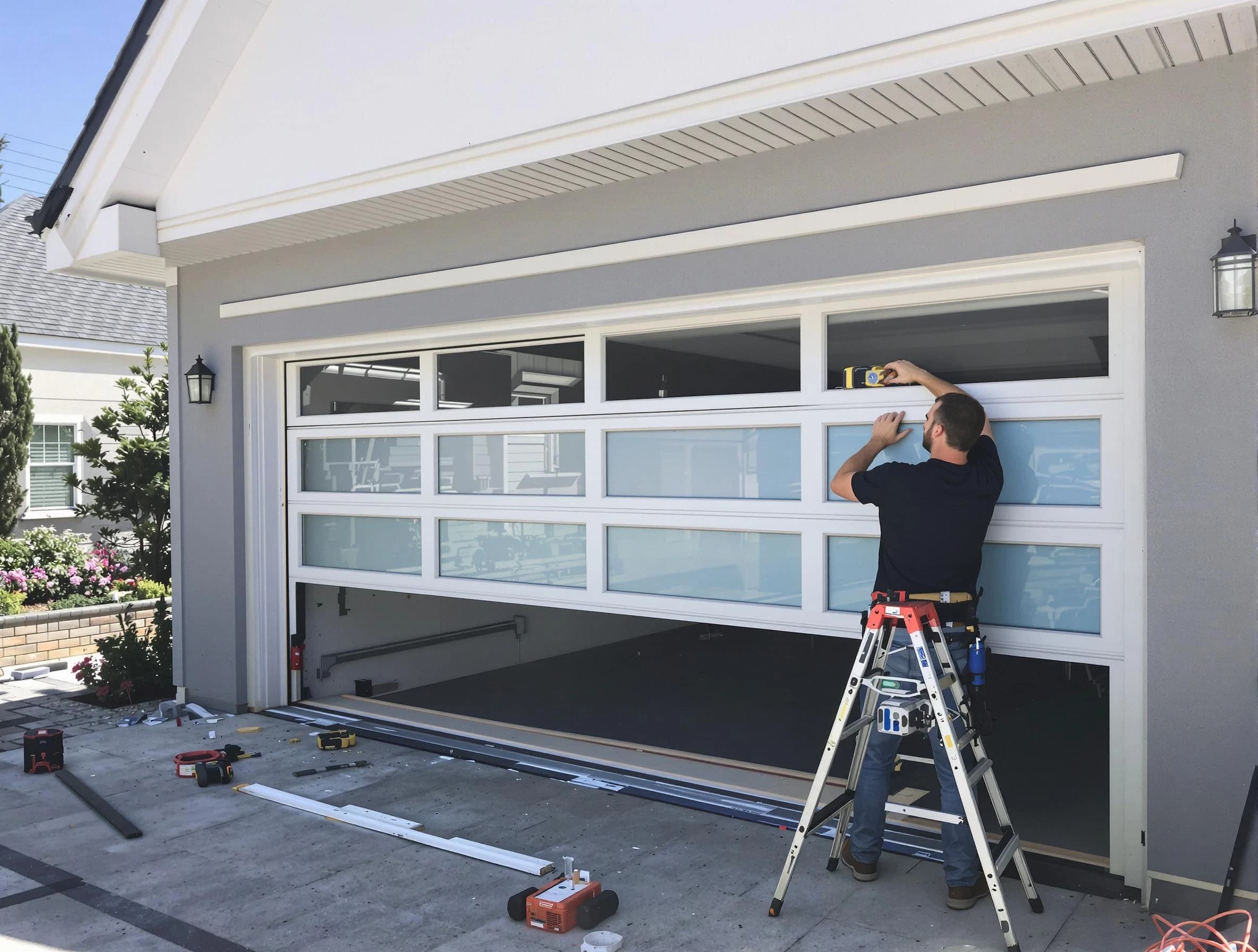 Greenwood Village Garage Door Repair team performing garage door replacement in Greenwood Village