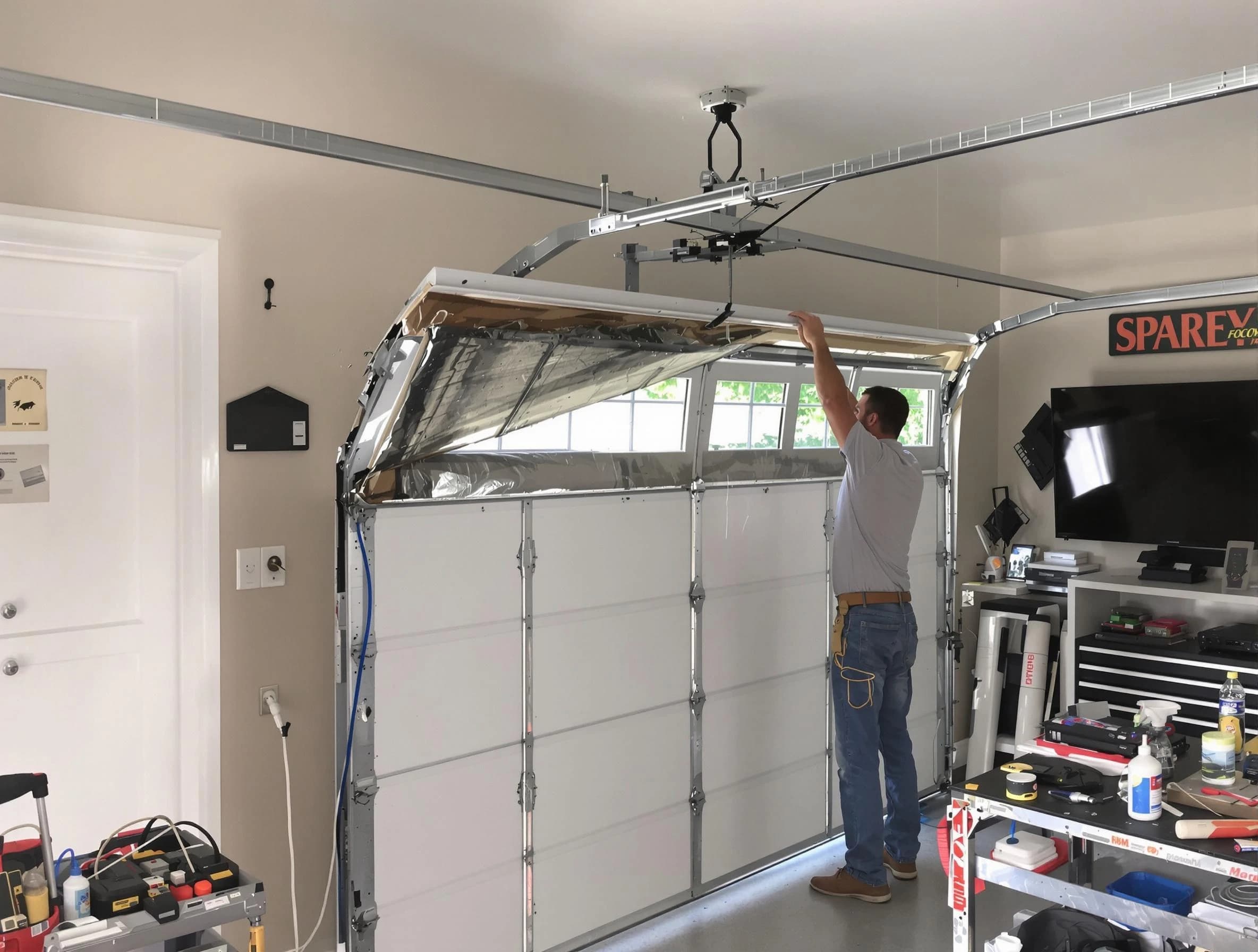 Garage door section replacement by Greenwood Village Garage Door Repair in Greenwood Village